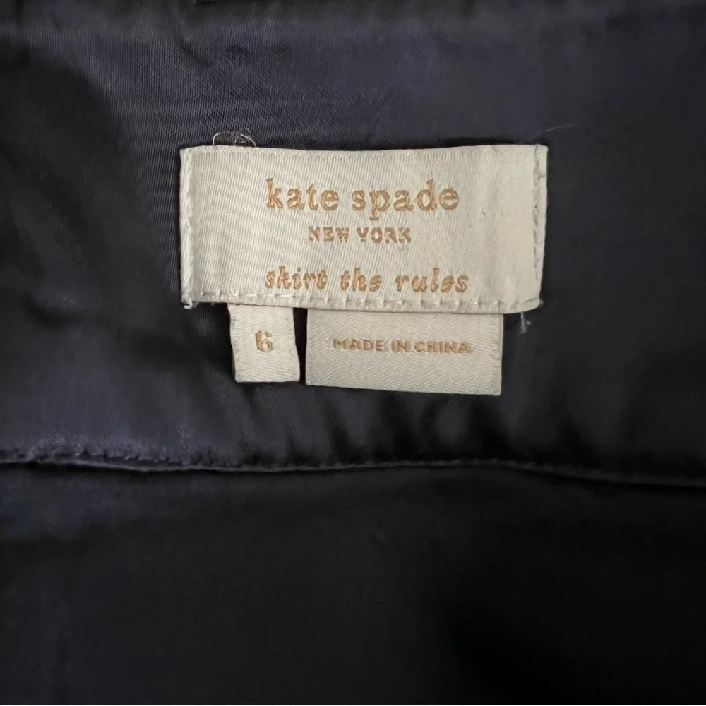 Kate Spade New York Skirt the Rules Navy‎ Blue Wool A Line Skirt